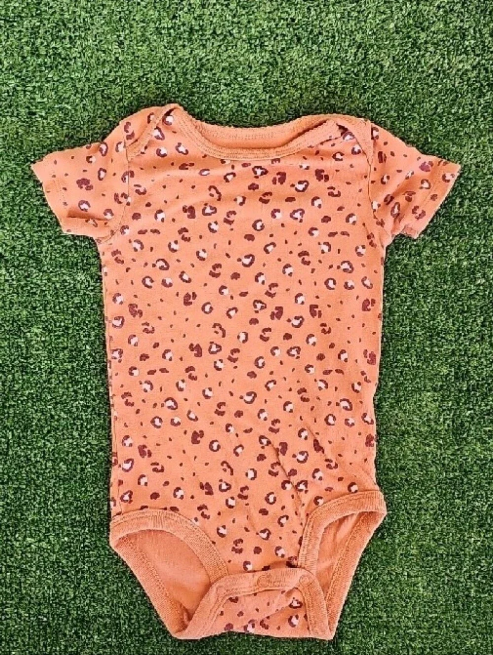 Old Navy/Carter's Leopard Print Baby Bodysuit with Distressed Denim Shorts